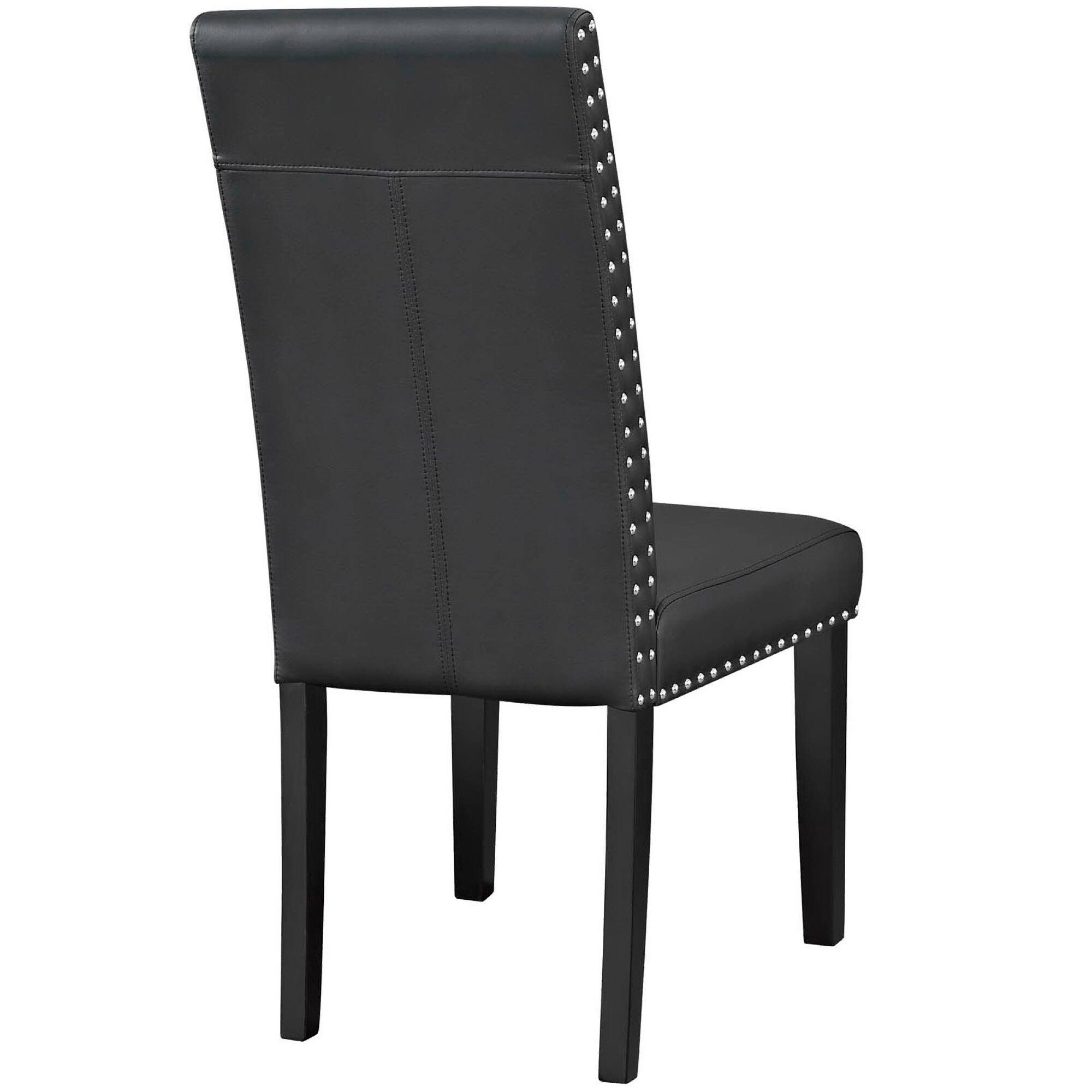 Back. Modway - Parcel Vinyl Dining Side Chair Set of 2 by Modway - Black.