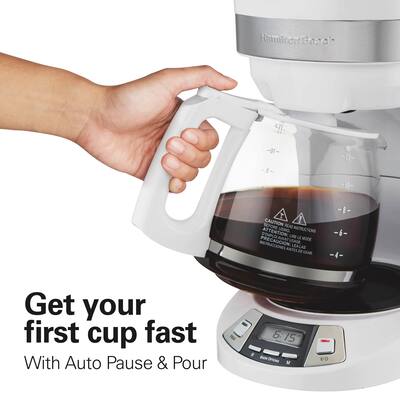 Hamilton Beach 12 Cup Programmable Coffee Maker White 46294 - Best Buy Hamilton Beach 12 Cup Programmable Coffee Maker White 46294 - Best Buy