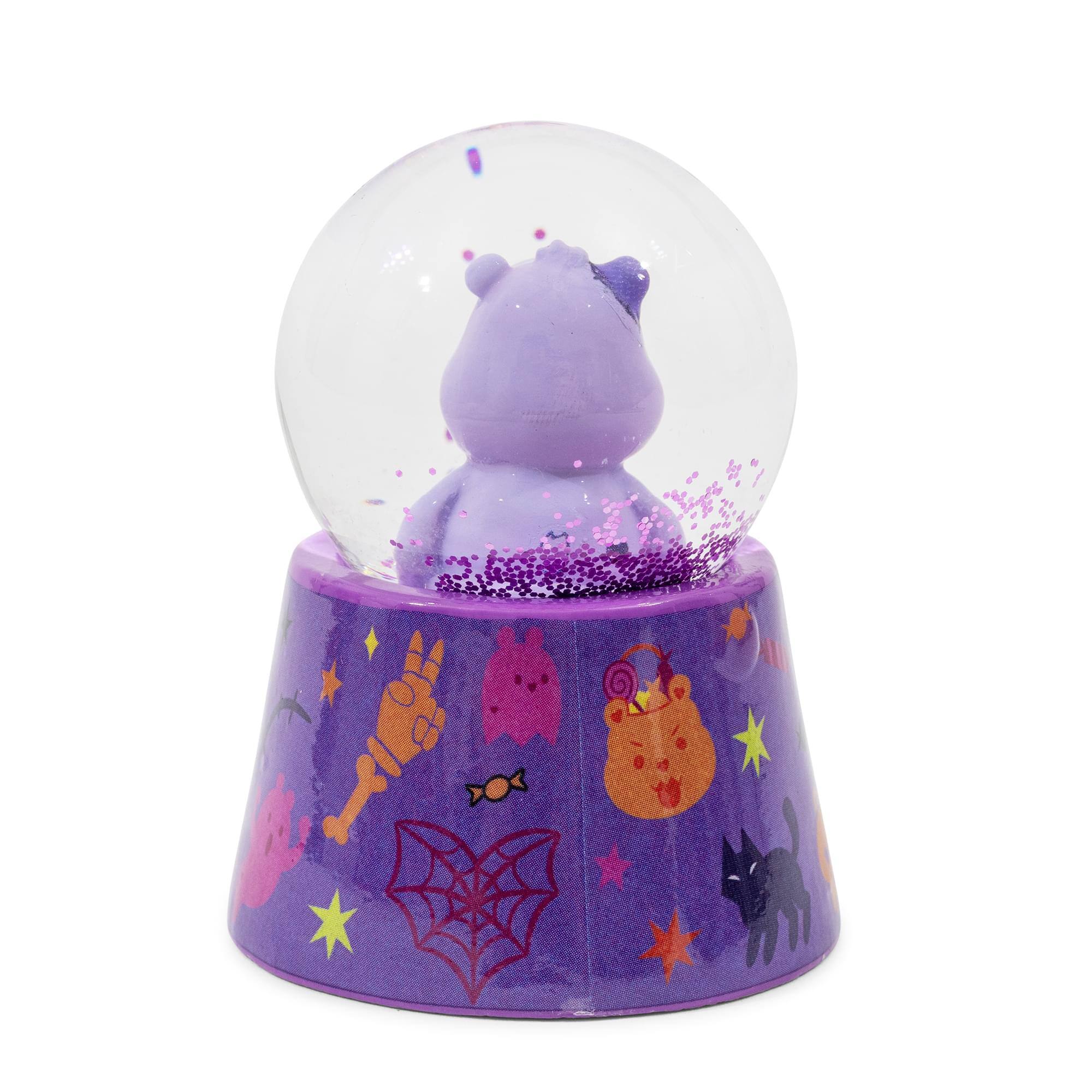 Alt View 2. Silver Buffalo - Care Bears Harmony Bear Frankenstein 3-Inch Mini Light-Up Snow Globe - Purple.