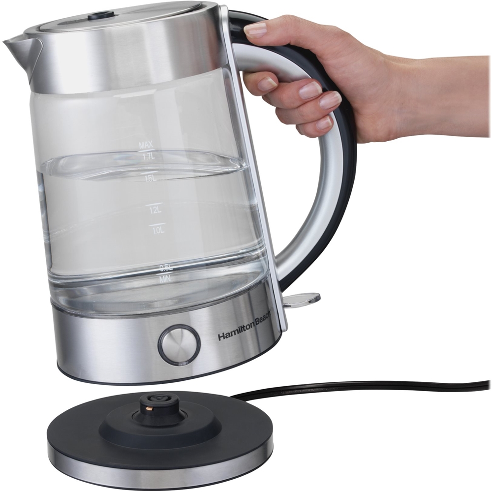 Best Buy: Insignia™ 1.7 L Electric Glass Kettle with Tea Infuser  Clear/Stainless Stell NS-EK17SG2