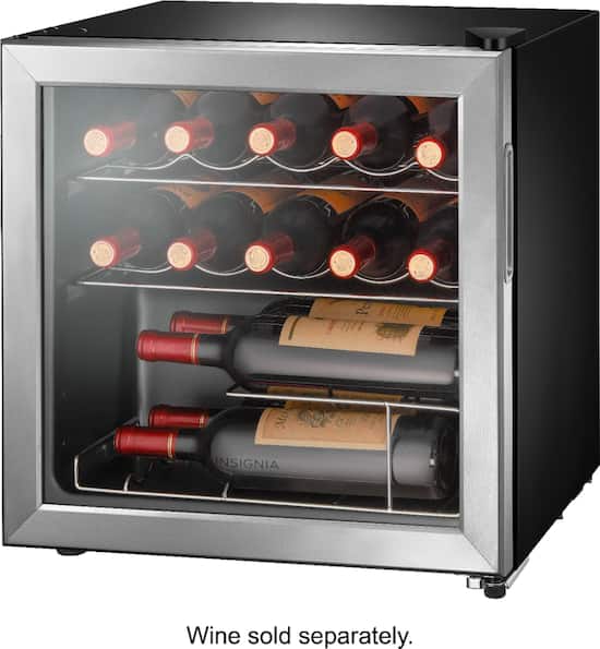 Insignia 14 Bottle Wine Cooler Stainless Steel Ns Wc14ss9 Best Buy