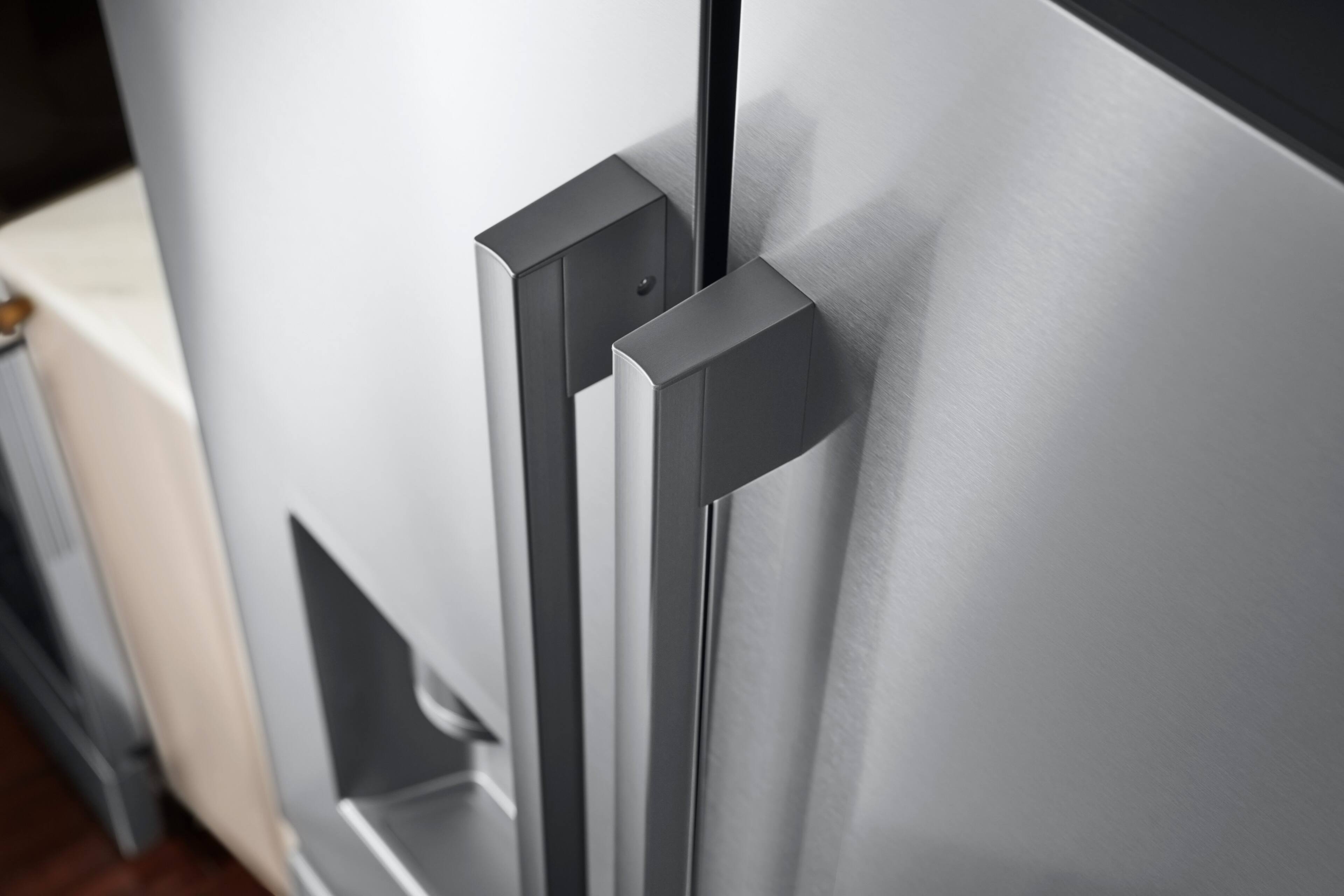 Alt View 7. LG - 36-in Wide 23.7 Cu. Ft. French Door Counter-Depth MAX Smart Refrigerator with Zero Clearance Hinge System and Thin Door - PrintProof Stainless Steel.