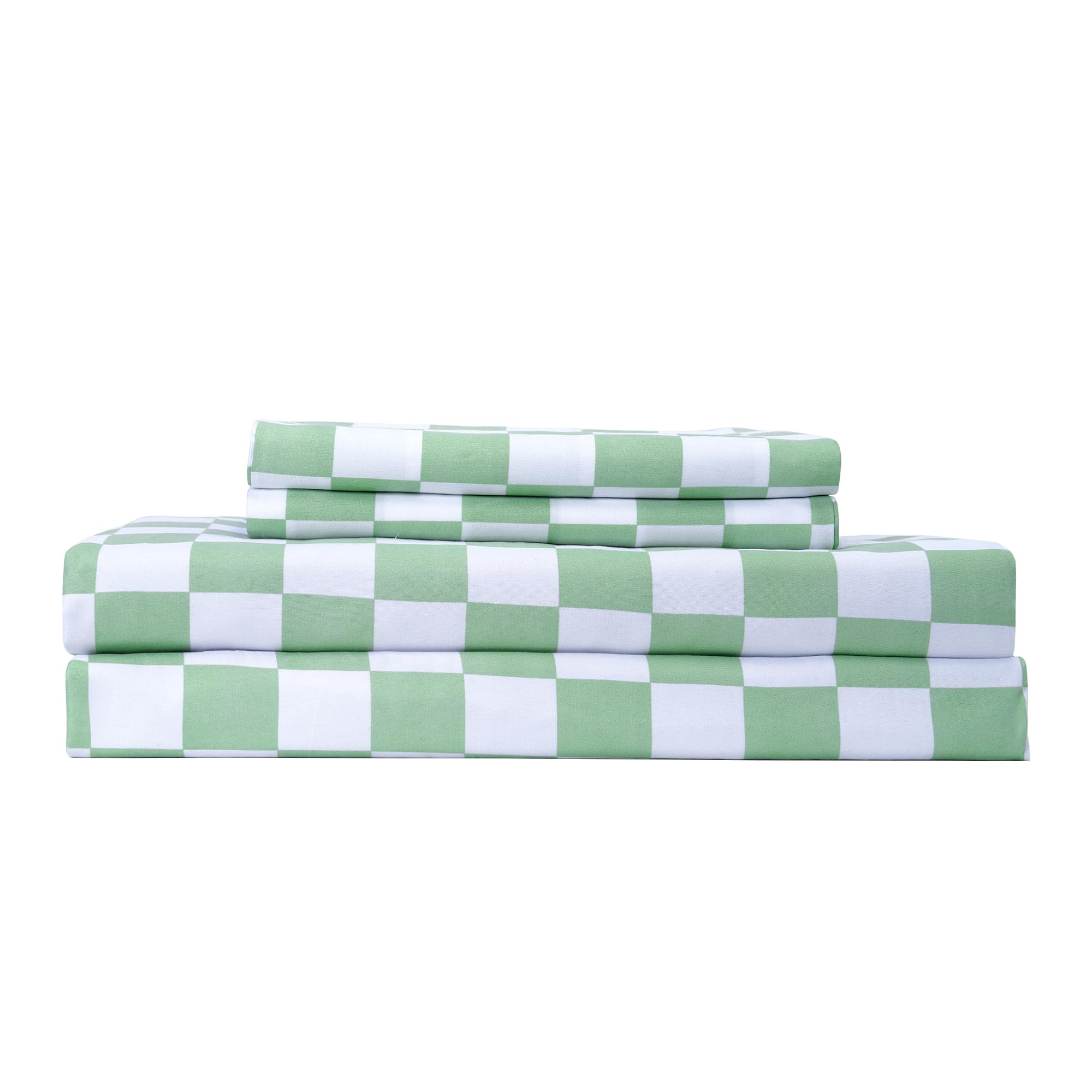 Plaid Green&white Twin
