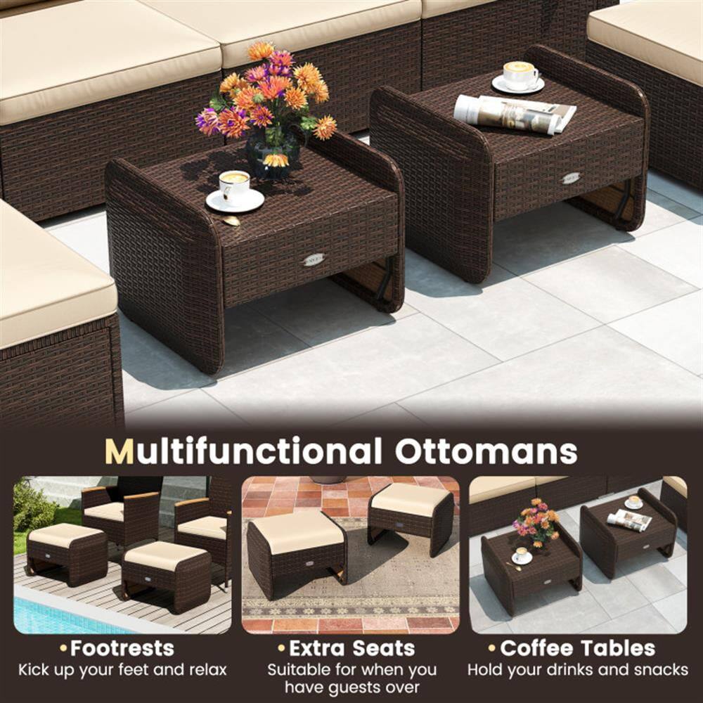Multifunctional Ottomans

- Footrests
  Kick up your feet and relax

- Extra Seats
  Suitable for when you have guests over

- Coffee Tables
  Hold your drinks and snacks