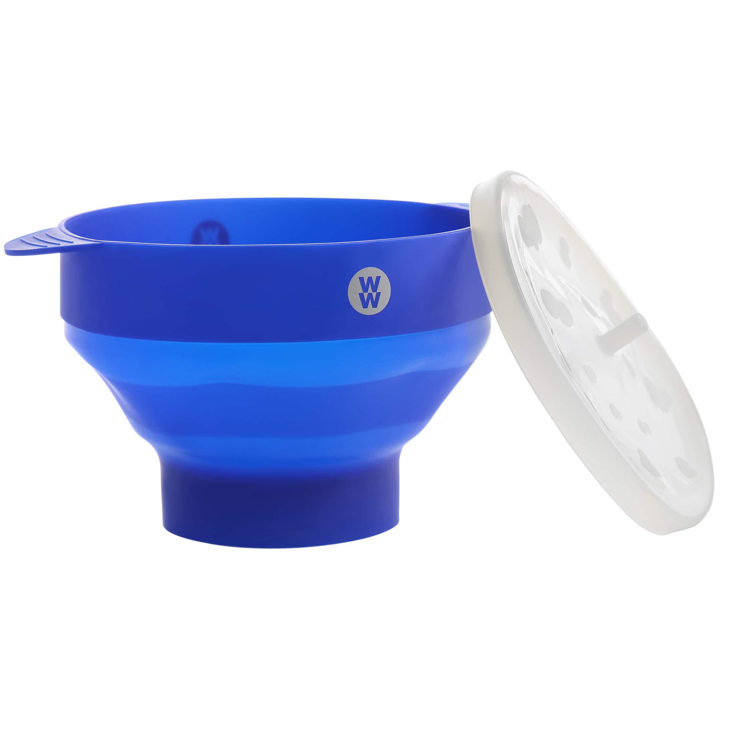 WW Healthy Kitchen - 2 Piece Silicone Microwave Popcorn Popper - Blue
