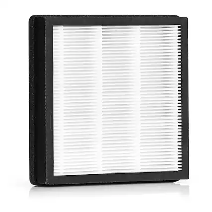 Front. Costway - Costway Air Purifier Replacement Filter Active Carbon True HEPA Filter - Black/White.