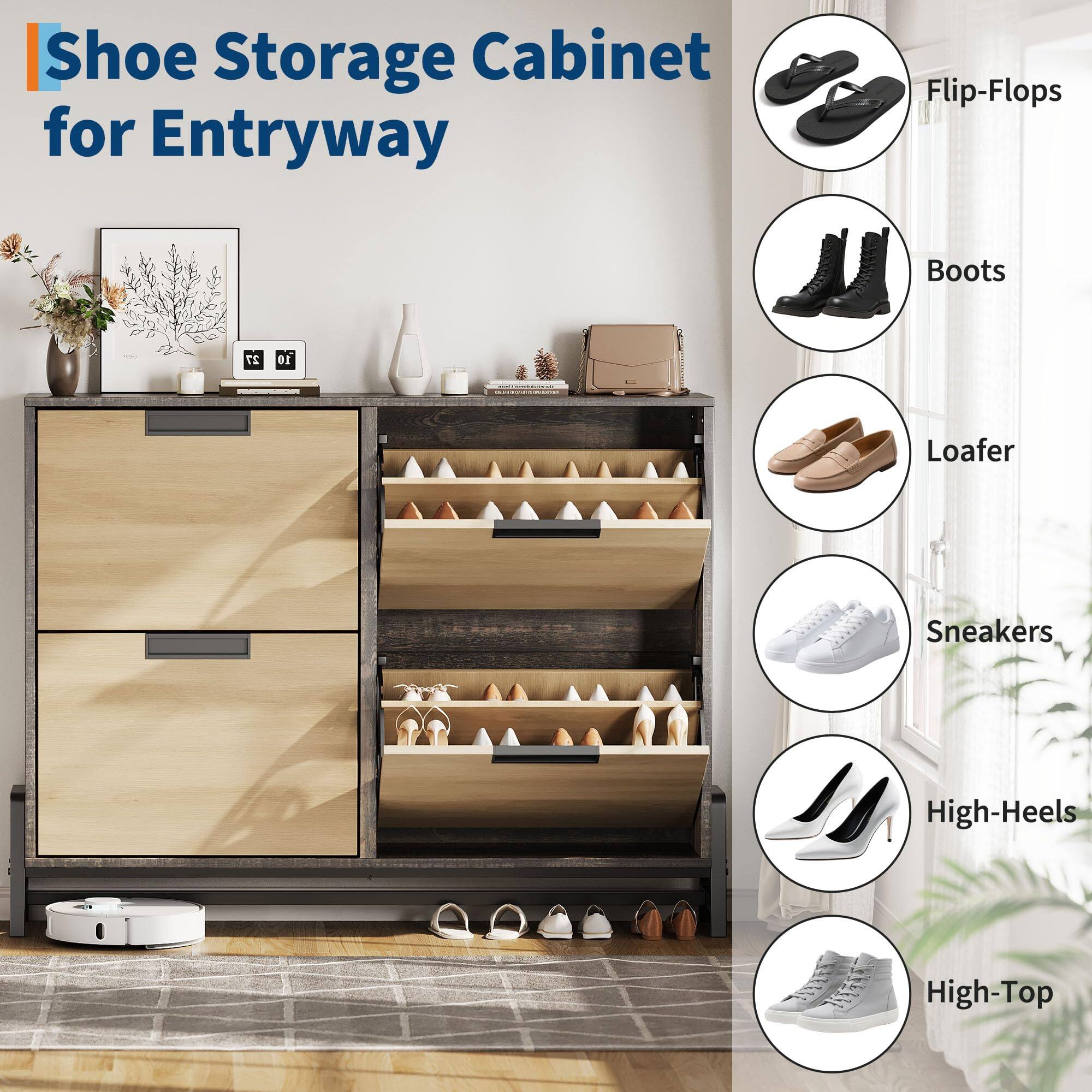 Shoe Storage Cabinet for Entryway

- Flip-Flops
- Boots
- Loafer
- Sneakers
- High-Heels
- High-Top