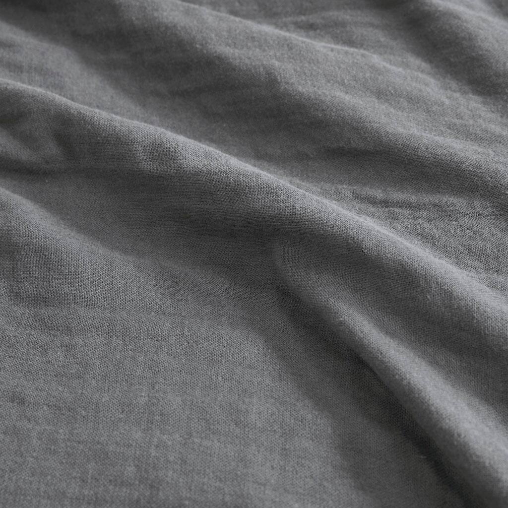 Alt View 5. Gracie Mills - Gracie Mills Vaughan Breathable Lightweight Cotton Blanket - Charcoal.