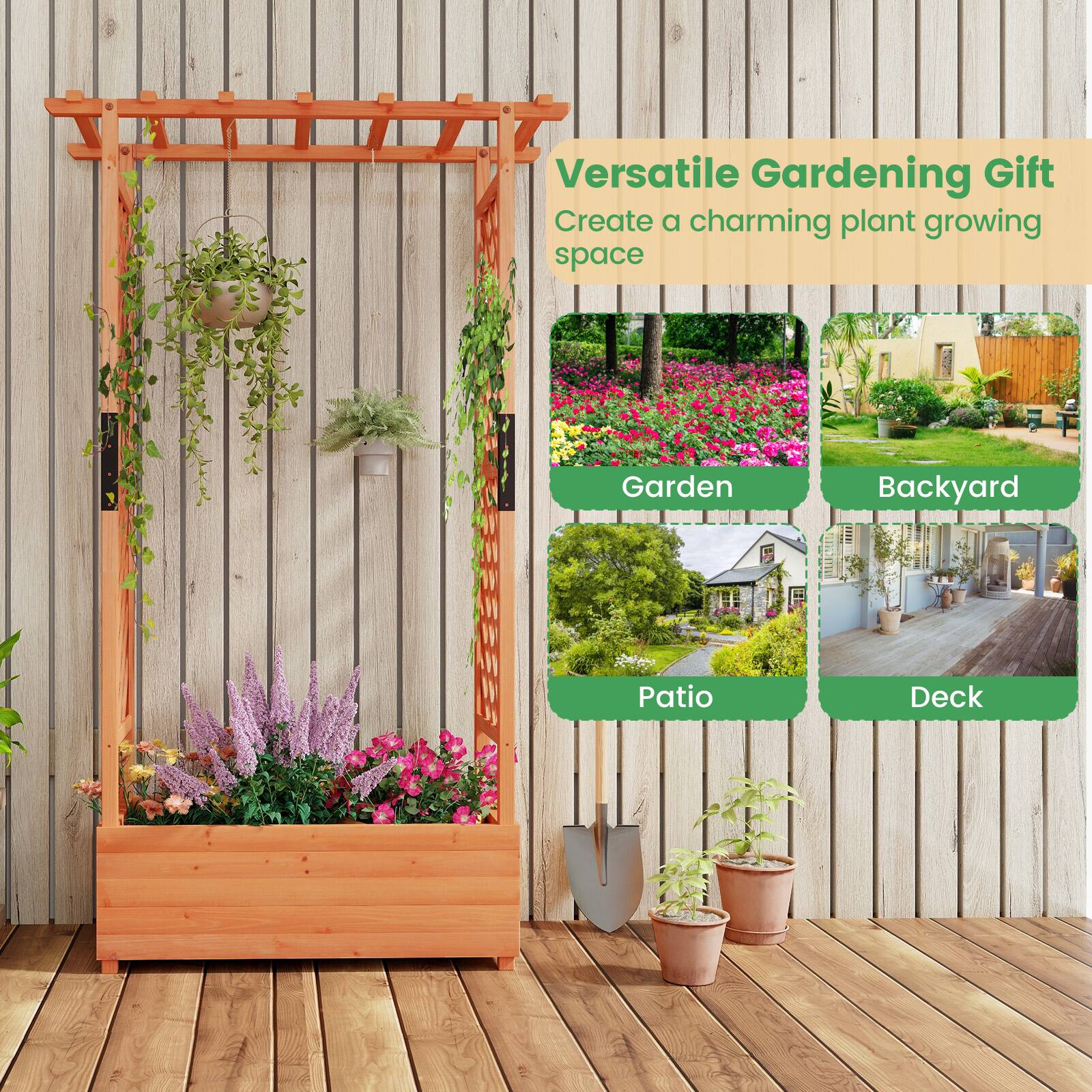 Versatile Gardening Gift  
Create a charming plant growing space  

Garden  
Backyard  
Patio  
Deck
