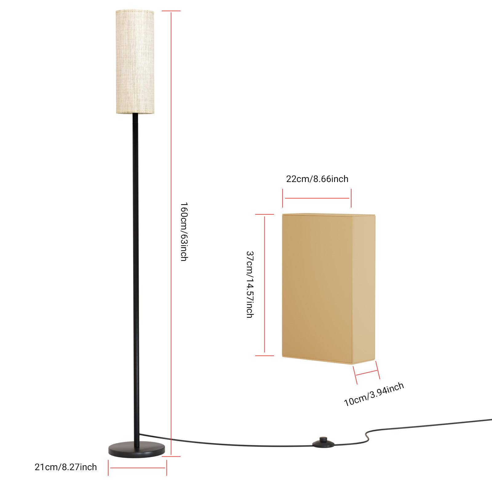 160cm/63inch  
37cm/14.57inch  
22cm/8.66inch  
10cm/3.94inch  
10cm/3.94inch  
21cm/8.27inch