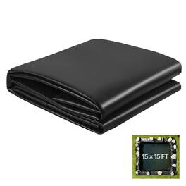 VEVOR - 15 x 15 ft Pond Liner, 45 Mil Thickness, EPDM Rubber Material Fish Pond Liner for Outdoor Ponds, Easy to Cut, Durable - Black