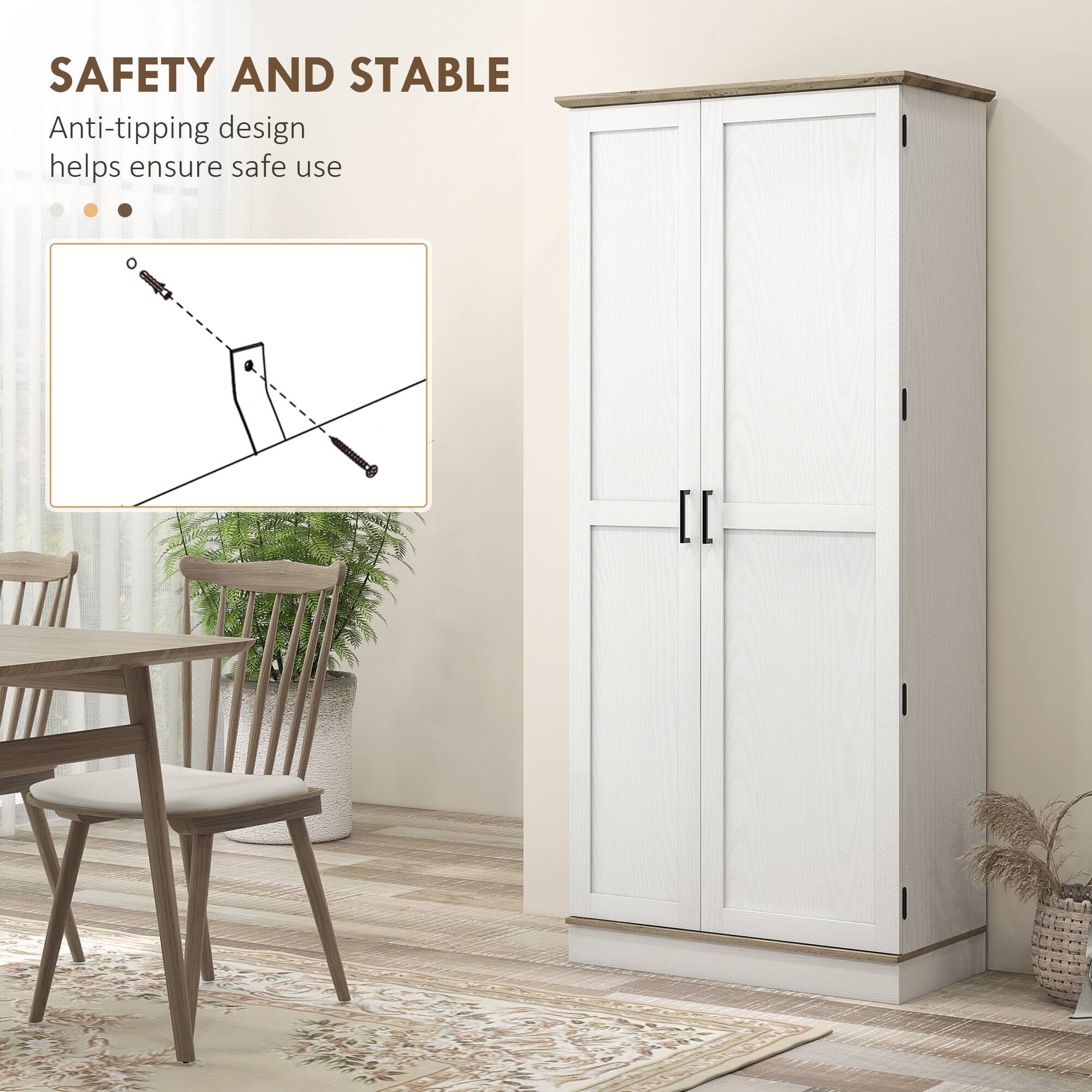 SAFETY AND STABLE
Anti-tipping design helps ensure safe use