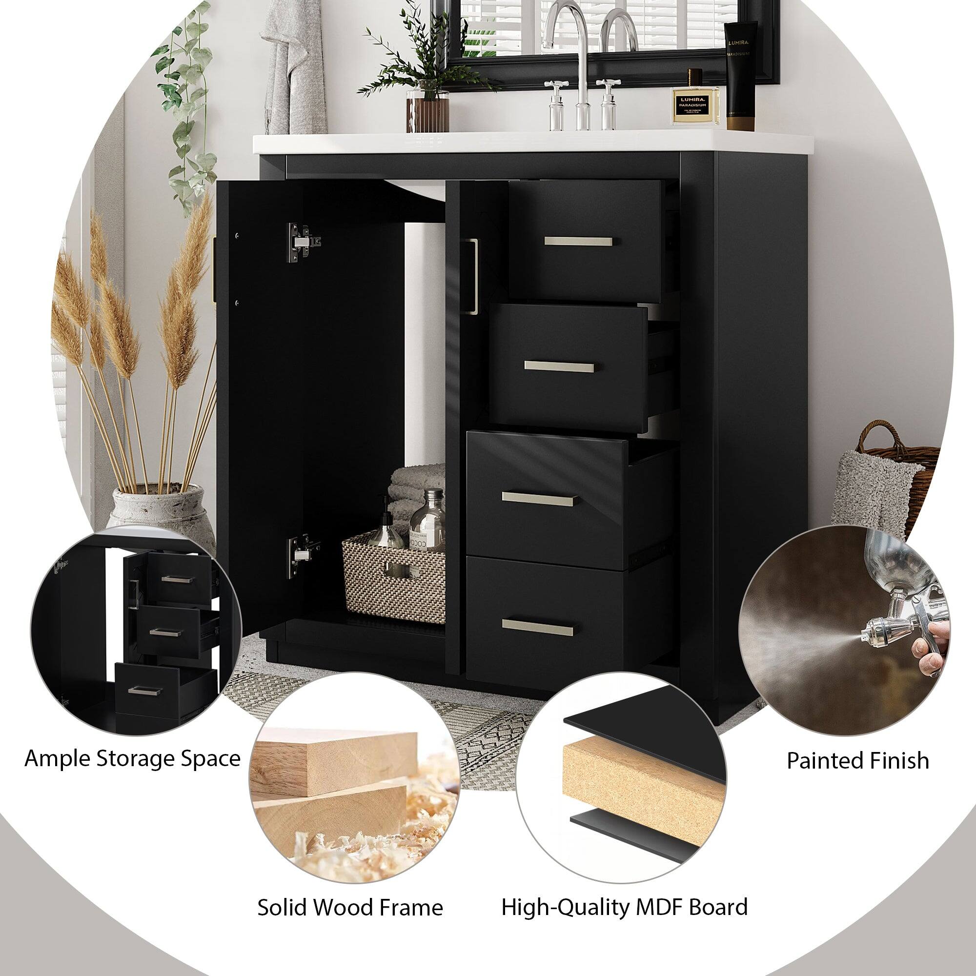 - Ample Storage Space
- Painted Finish
- Solid Wood Frame
- High-Quality MDF Board
