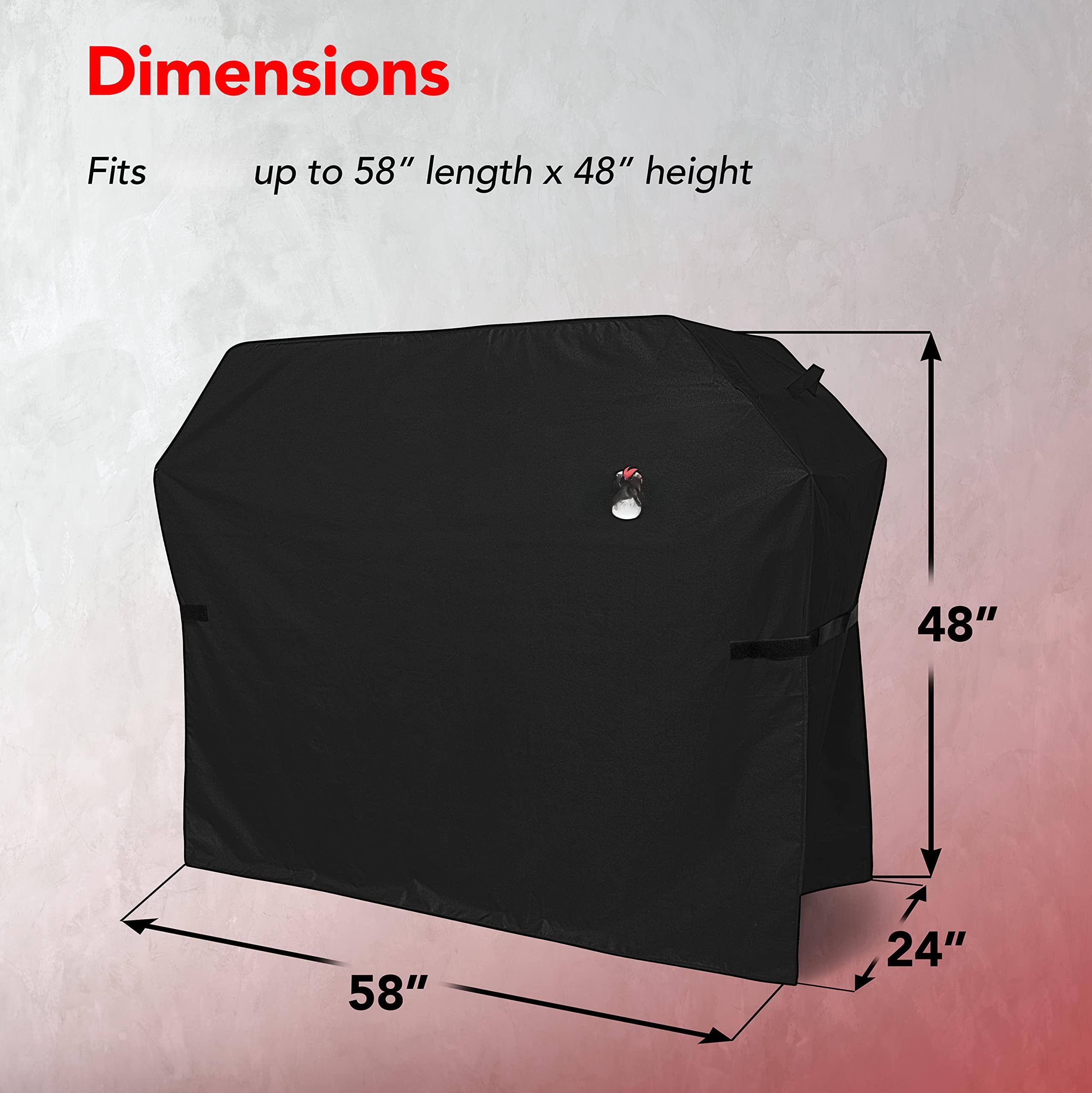 Dimensions  
Fits up to 58" length x 48" height  
58"  
48"  
24"
