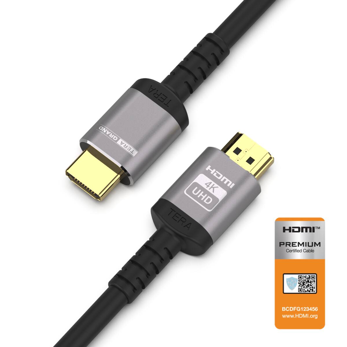TERA GRAND TERA UHD 4K HDMI PREMIUM Certified Cable  
BCDFG123456 www.HDMI.org