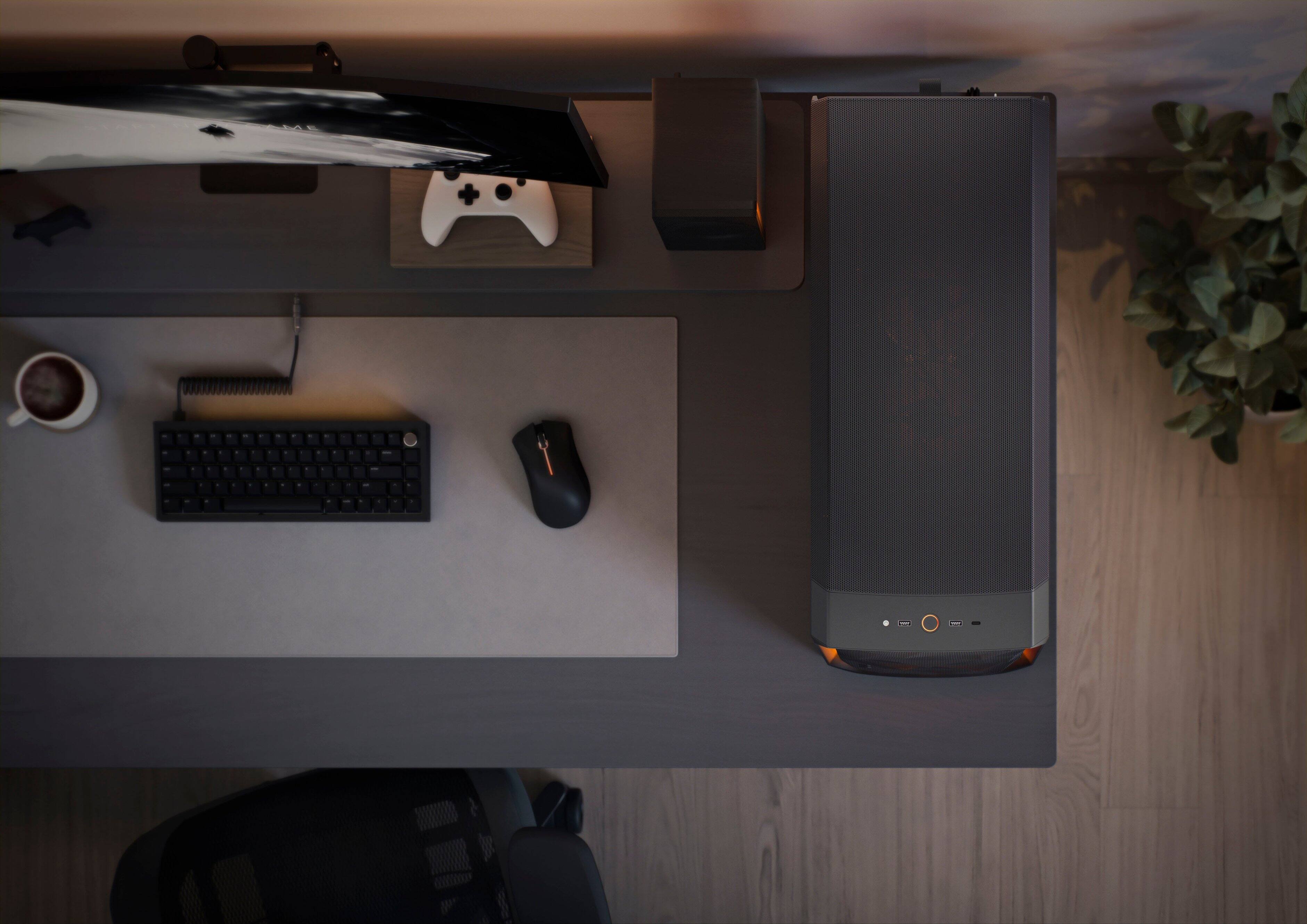 Alt View 13. Fractal Design - Meshify 3 XL RGB E-ATX Black Chassis with Light Tinted TG Side Panel Full Tower PC Case - Black.