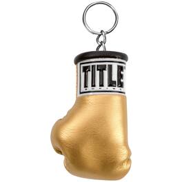 TITLE Boxing - Authentic Detailed Mini Lace Up Glove Key Ring - Gold