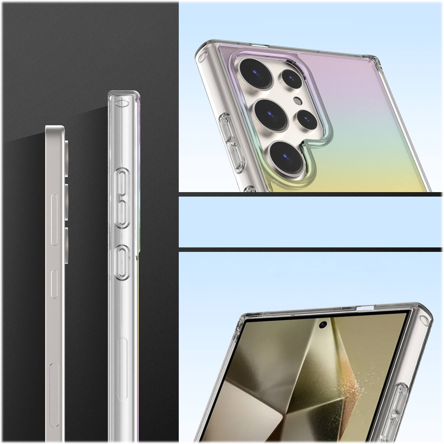 Alt View 15. SaharaCase - Hybrid-Flex Hard Shell Series Case for Samsung Galaxy S24 Ultra - Transparent Gradient.