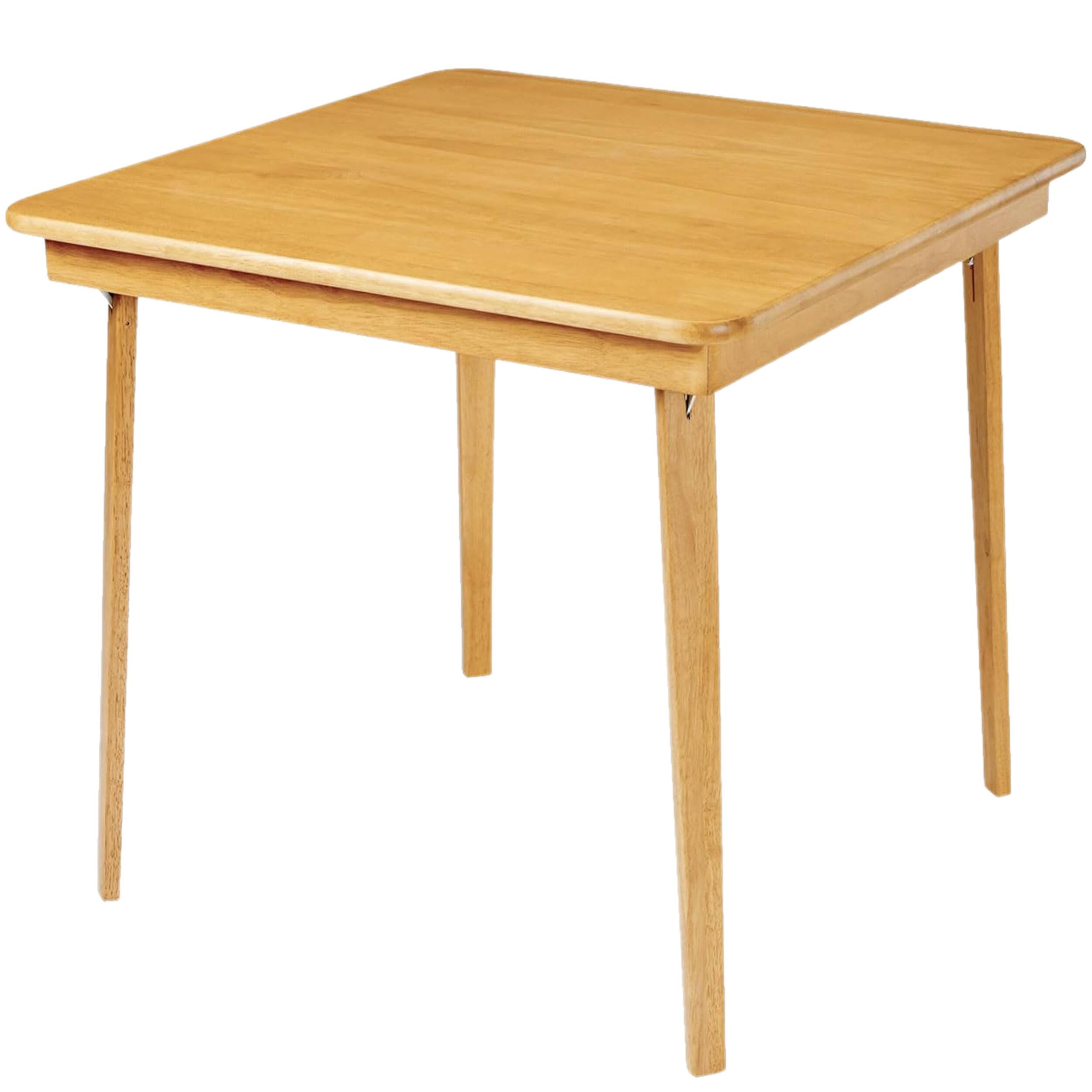 Alt View 5. Stakmore - Stakmore Straight Edge 32" Square Folding Card Table, Oak Finish - Oak.