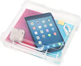 IRIS USA - Paper Thick Portable Plastic Scrapbook Storage Snap Tight Cases