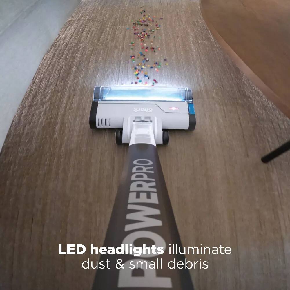 Shark LED dust headlights & small debris illuminate