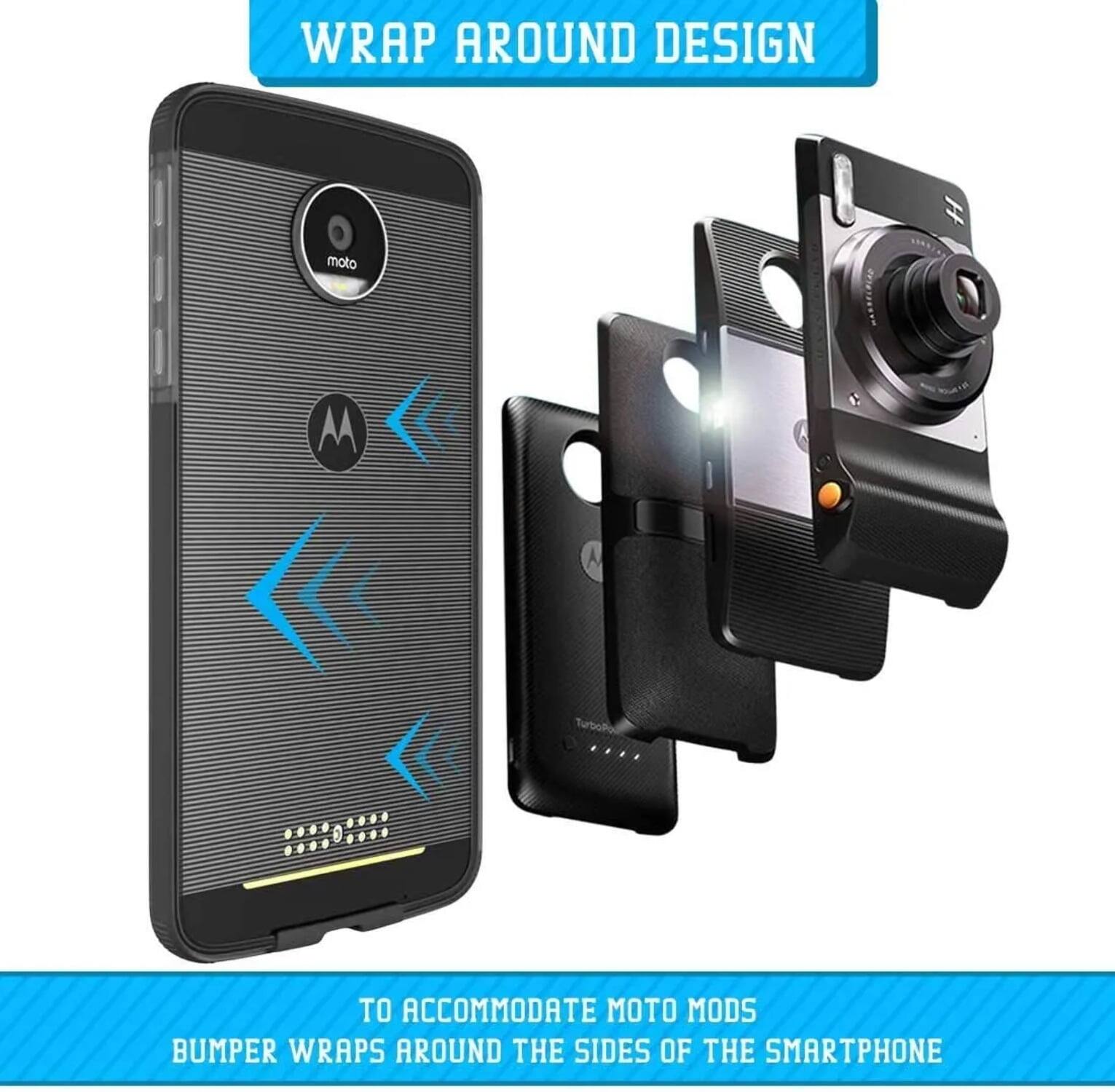 WRAP AROUND DESIGN

TO ACCOMMODATE MOTO MODS
BUMPER WRAPS AROUND THE SIDES OF THE SMARTPHONE