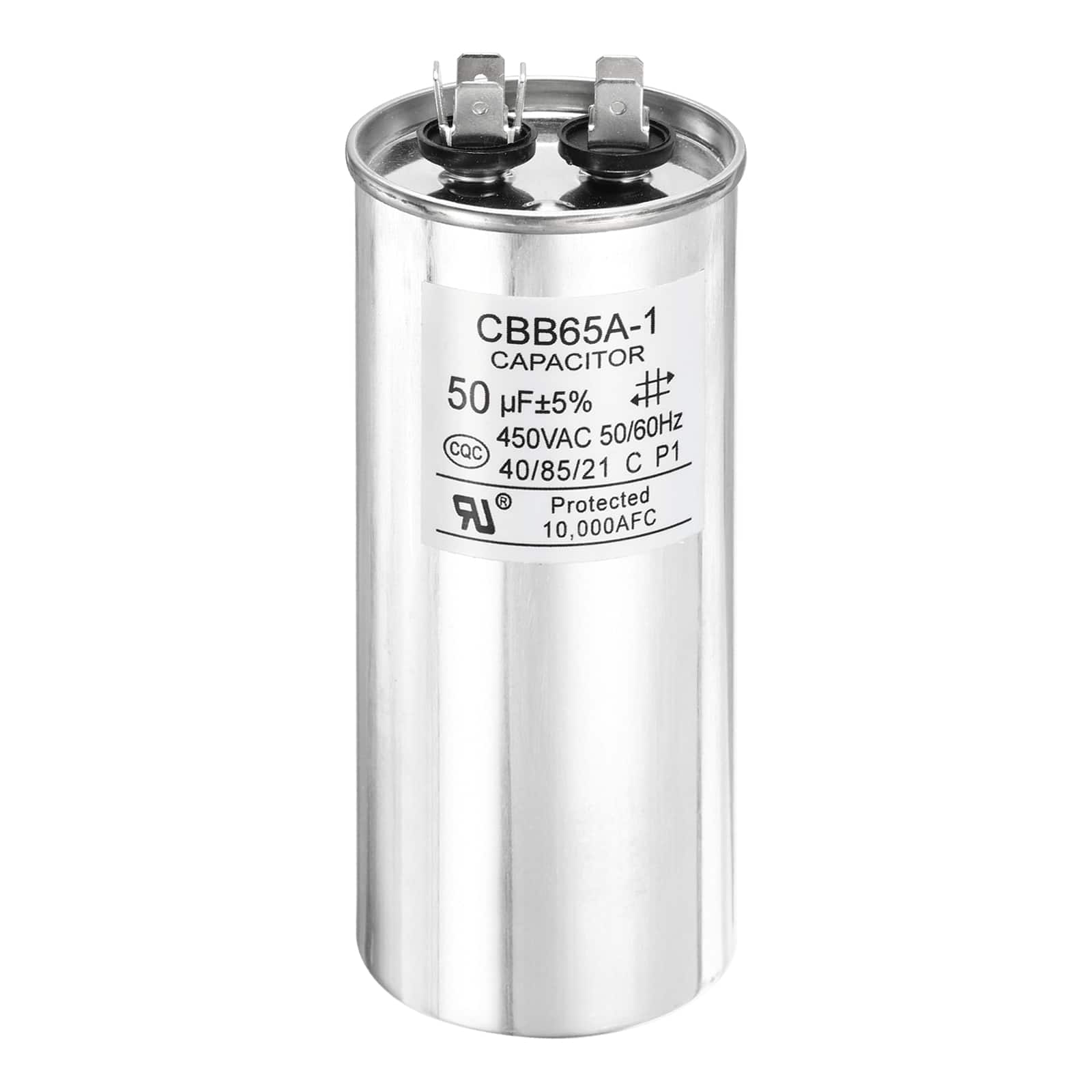 Unique Bargains - 1pc CBB65 Capacitor 50uF 450V Run Round for AC Motor Start HVAC Compressor Generator Air Condenser - Silver price history on PriceWatchPro