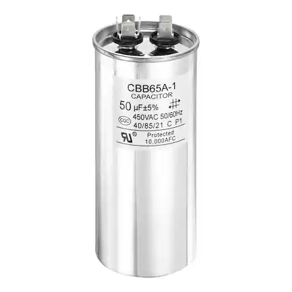 CBB65A-1 CAPACITOR
50 µF ±5%
450VAC 50/60Hz
CQC
40/85/21 C P1
Protected
10,000AFC