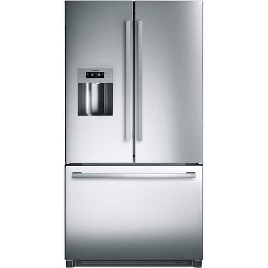 Bosch 800 Series 25 Cu Ft French Door Refrigerator Stainless Steel B26ft50sns Best Buy