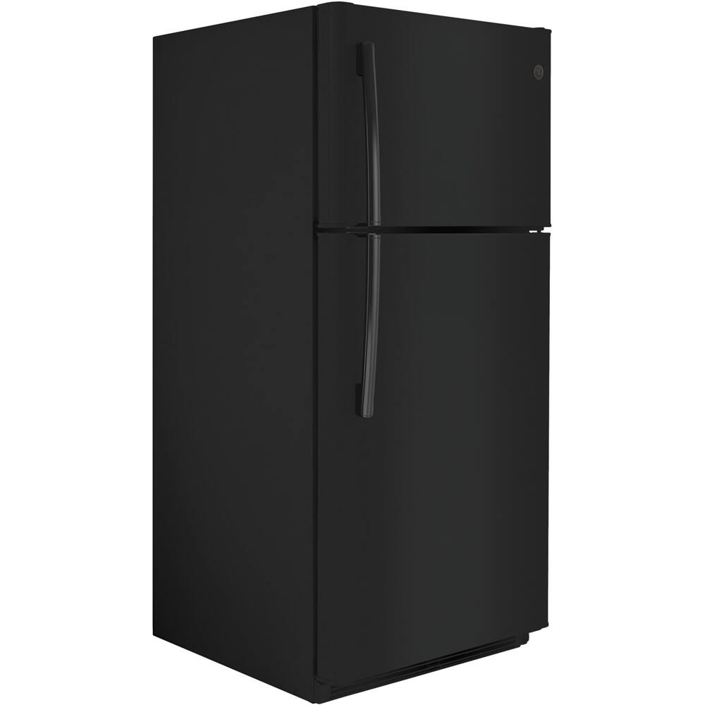 Best Buy Ge 18 2 Cu Ft Top Freezer Refrigerator Black Gts18fglbb