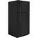 Left. GE - 18.2 Cu. Ft. Top-Freezer Refrigerator - Black.
