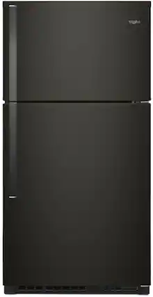 Front. Whirlpool - 21.3 Cu. Ft. Top-Freezer Refrigerator - Black Stainless Steel.
