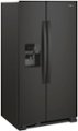 Angle. Whirlpool - 24.5 Cu. Ft. Side-by-Side Refrigerator - Black.