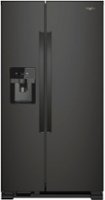 Whirlpool - 24.5 Cu. Ft. Side-by-Side Refrigerator - Black - Front_Zoom