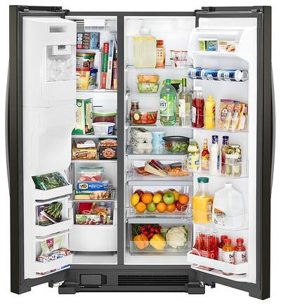 Whirlpool 24.5 Cu. Ft. Side by Side Refrigerator Black