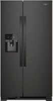 Whirlpool - 24.5 Cu. Ft. Side-by-Side Refrigerator - Black Stainless Steel - Front_Zoom