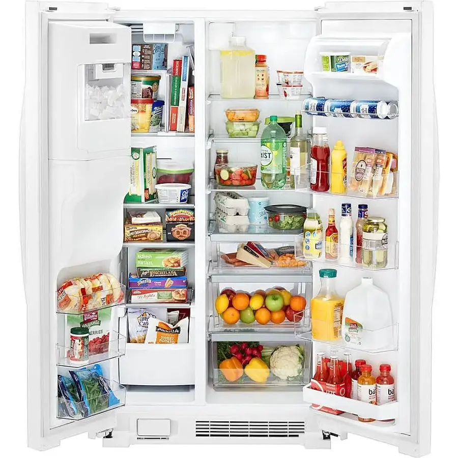 Alt View 4. Whirlpool - 24.5 Cu. Ft. Side-by-Side Refrigerator - White.