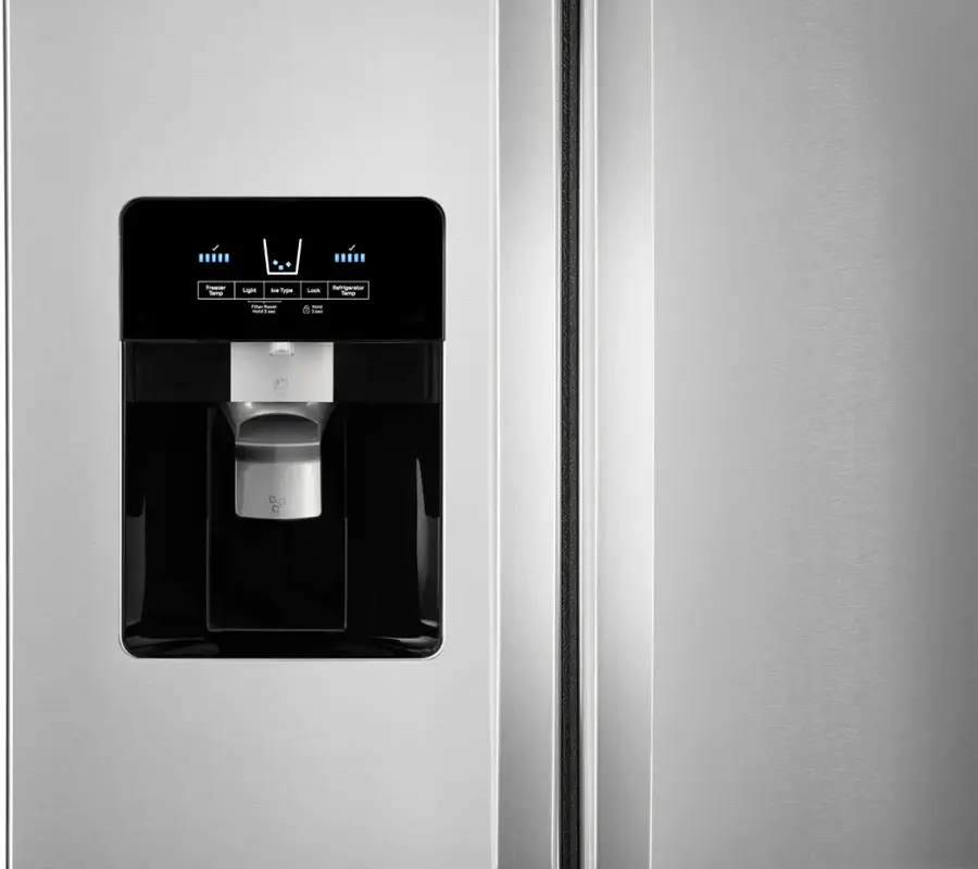 Alt View 3. Whirlpool - 24.5 Cu. Ft. Side-by-Side Refrigerator - Fingerprint Resistant Stainless Steel.