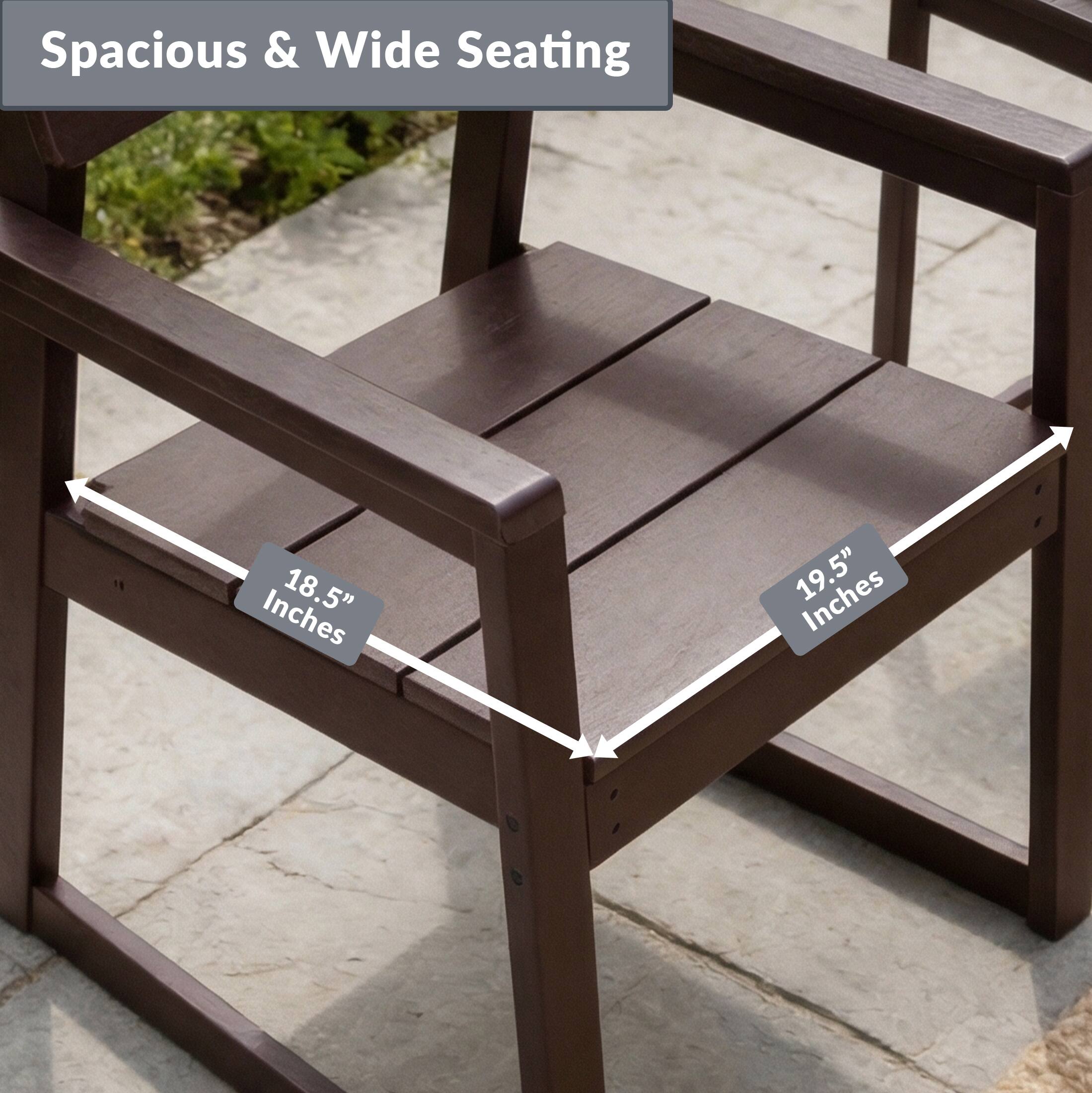 Spacious & Wide Seating  
18.5" Inches  
19.5" Inches