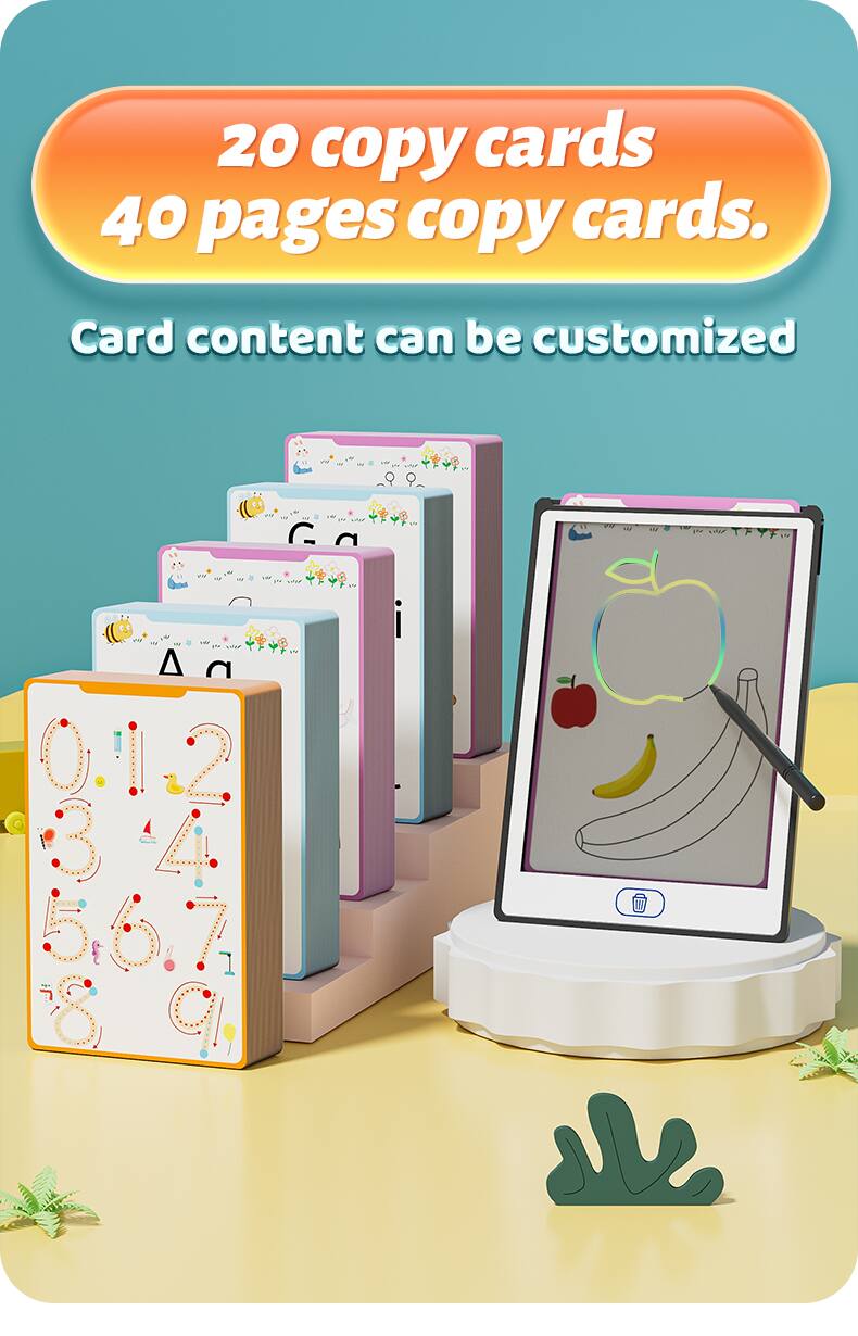 20 copy cards  
40 pages copy cards.  
Card content can be customized  
0, 1, 2, 3, 4, 5, 6, 7, 8, 9