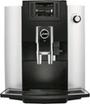 Front Zoom. Jura - E6 Espresso Machine with 15 bars of pressure - Platinum.