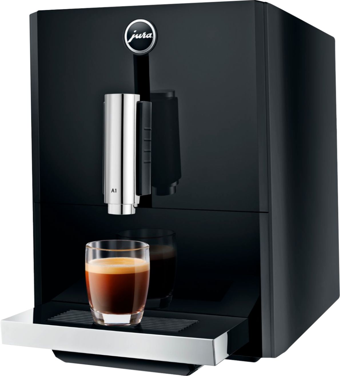 Angle View: Jura - A1 Espresso Machine with 15 bars of pressure - Piano Black