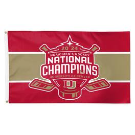 WinCraft - Denver Pioneers 2024 NCAA Men's Ice Hockey National Champions 3' x 5' One-Sided Deluxe Flag - Multicolor