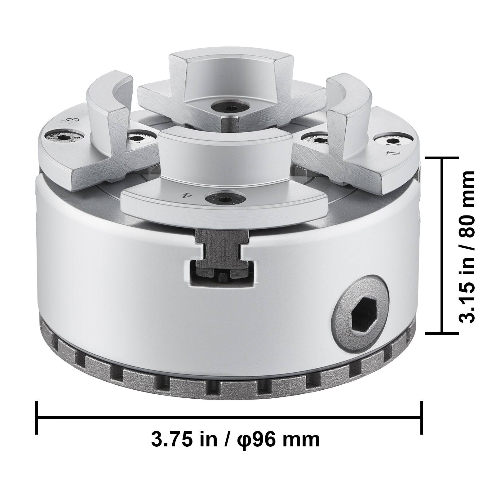 3.15 in / 80 mm  
3.75 in / 96 mm