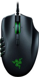 Razer - Naga Trinity Wired Optical Gaming Mouse with Interchangeable Side Plates in 2, 6, 12 Button Configurations - Black - Front_Zoom