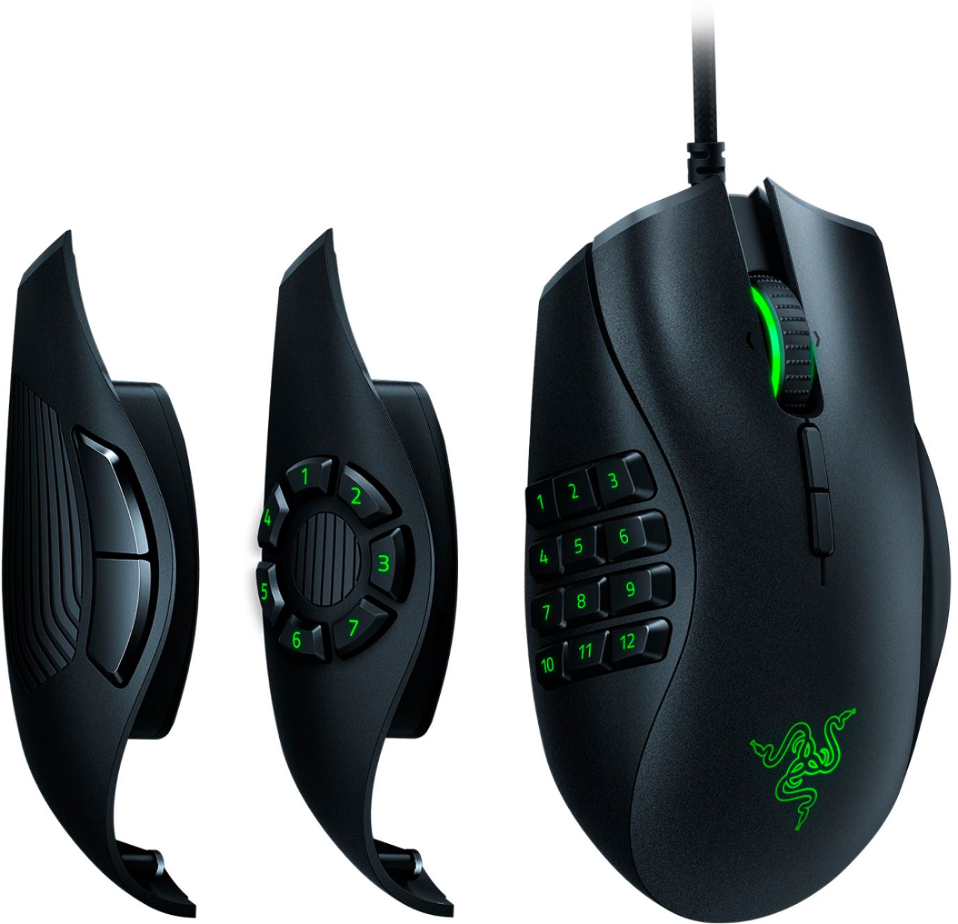 Razer Naga Trinity Wired Optical Gaming Mouse with Interchangeable