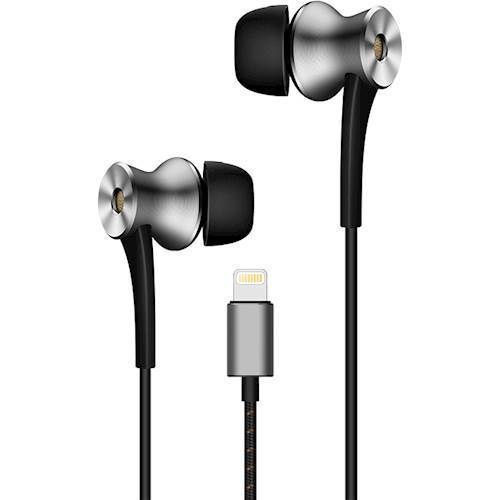 Front. 1MORE - Dual Driver Noise-Canceling In-Ear Headphones for select iOS devices - Titanium.