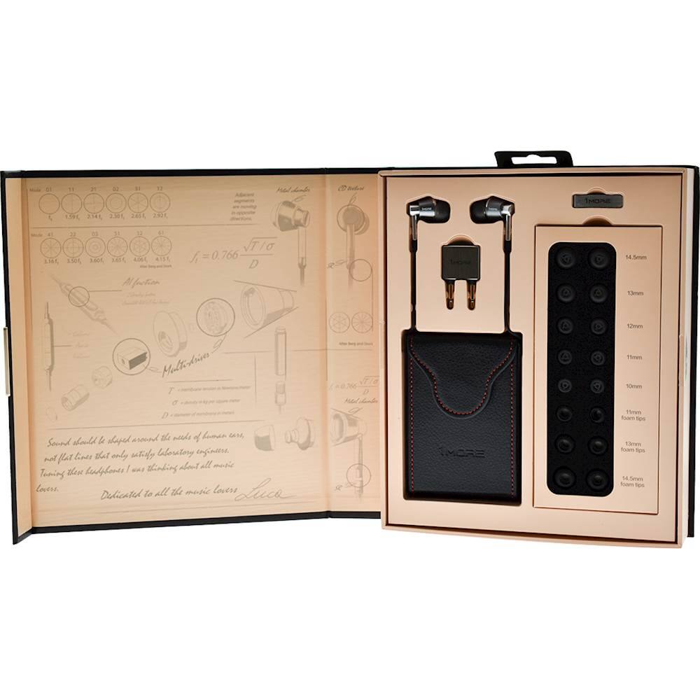 Alt View 13. 1MORE - Triple Driver Wired In-Ear Headphones - Titanium.