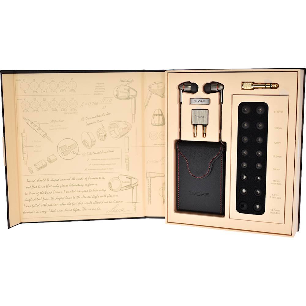 Alt View 13. 1MORE - Quad Driver Wired In-Ear Headphones - Titanium.