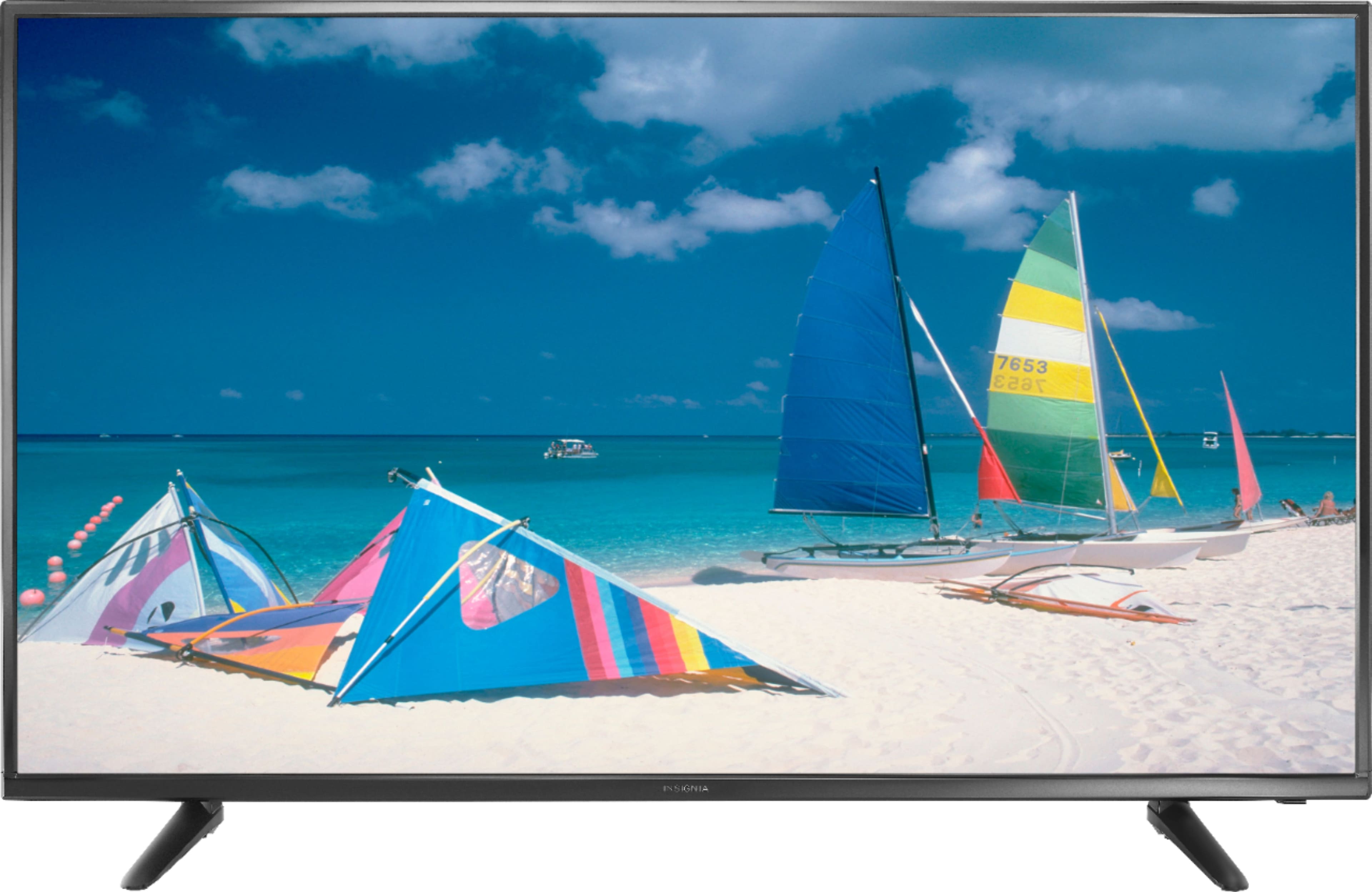 Front. Insignia™ - 55" Class - LED - 1080p - HDTV - Black.